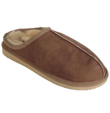 Shepherd Martin Mens Antique Cognac Sheepskin Mule Slipper - SL6011M